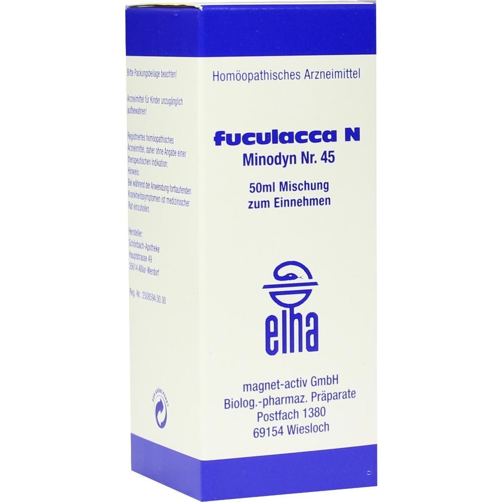 Gelbes und blaues Kartonpaket für homöopathische Medizin mit Text und Logo.
